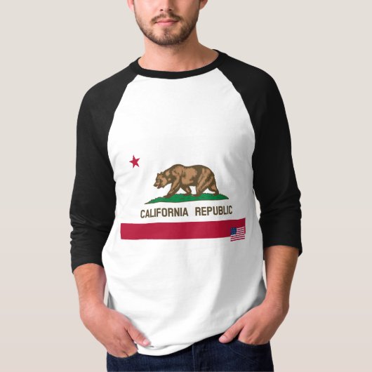 カリフォルニア旗のワイシャツ Tシャツ (正面)