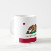 カリフォルニア旗の緑葉カンラン版(緑葉カンランifornia) コーヒーマグカップ (正面左)