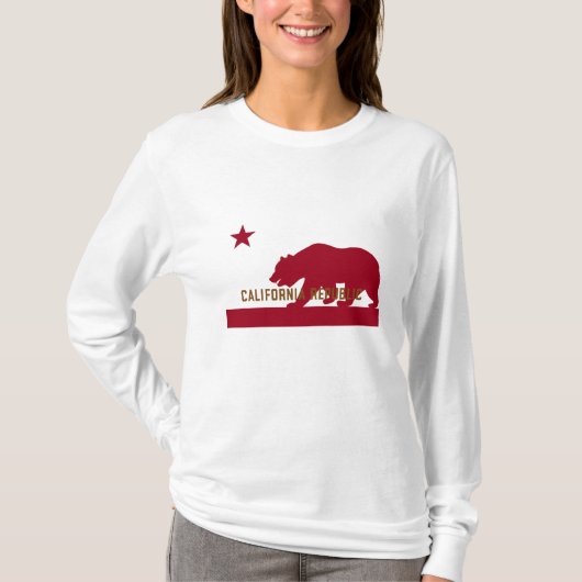 カリフォルニア旗のTシャツ-ビッグ・ベアの変形 Tシャツ (正面)