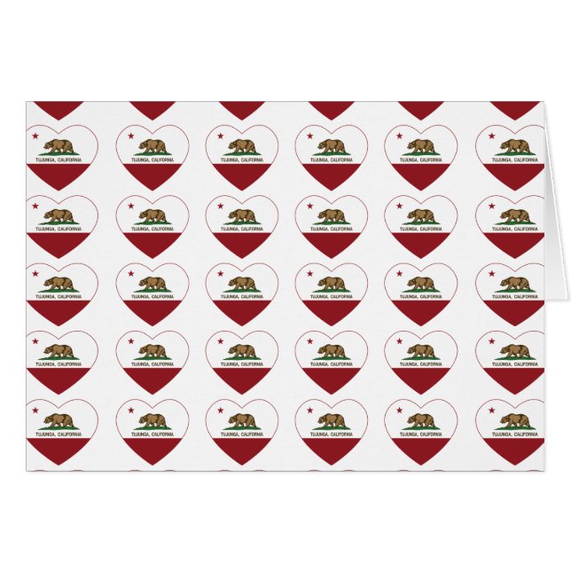 カリフォルニア旗のtujungaのハート (正面横)