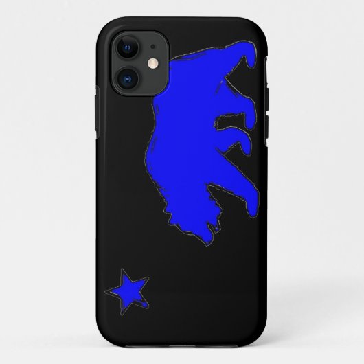 カリフォルニア旗ネオン青いくまのiphone 5の箱 Case-Mate iPhoneケース (裏面)