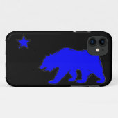 カリフォルニア旗ネオン青いくまのiphone 5の箱 Case-Mate iPhoneケース (裏面(横))