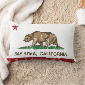 カリフォルニア旗湾区域distressed.png ランバークッション (ブランケット)
