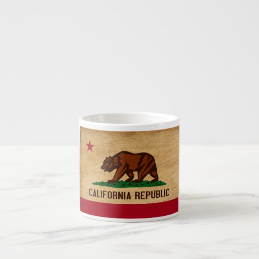 カリフォルニア旗 エスプレッソカップ (正面)