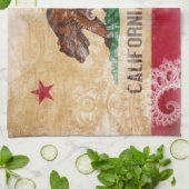カリフォルニア旗 キッチンタオル (折り畳み)