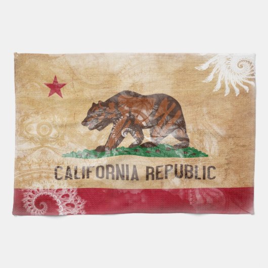 カリフォルニア旗 キッチンタオル (横)