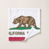 カリフォルニア旗 バスタオルセット (ウォッシュタオル)