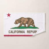カリフォルニア旗 バスタオルセット (ハンドタオル)