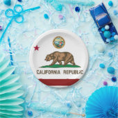 カリフォルニア旗 ペーパープレート (パーティー)