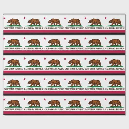 カリフォルニア旗 ラッピングペーパー (フラット)