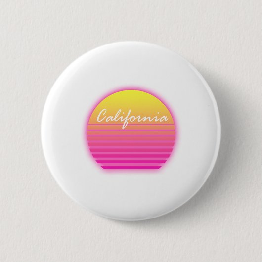 カリフォルニア日没 缶バッジ (正面)