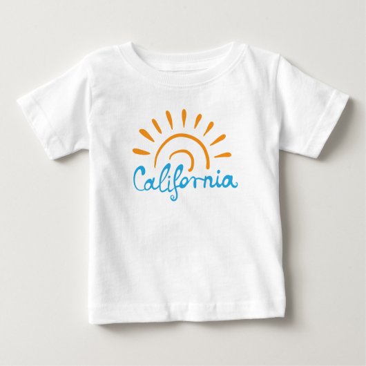 カリフォルニア明るいロゴ ベビーTシャツ (正面)