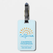 カリフォルニア明るいロゴ ラゲッジタグ (裏面縦)