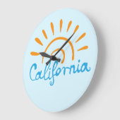 カリフォルニア明るいロゴ ラージ壁時計 (傾斜)