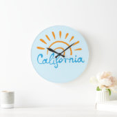カリフォルニア明るいロゴ ラージ壁時計 (ホーム)