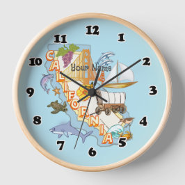 カリフォルニア時計 ラウンド壁時計