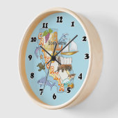 カリフォルニア時計 ラウンド壁時計 (傾斜)