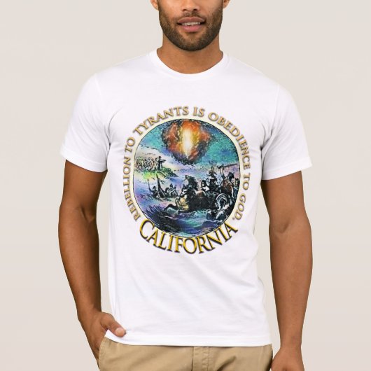 カリフォルニア暴動のお茶会のTシャツ Tシャツ (正面)