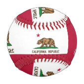 カリフォルニア最高の州パパ、愛国的な米国、国旗 野球ボール (裏面)