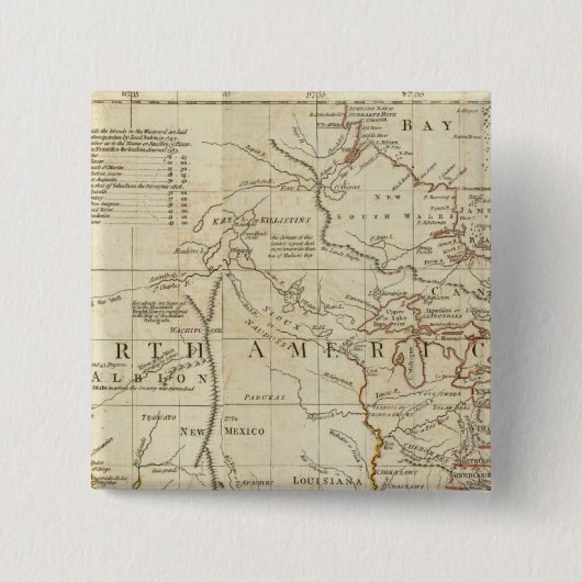 カリフォルニア沿岸を含む図 缶バッジ (正面)