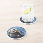 カリフォルニア海オッタEnhydra lutris)の森 コースター (側面)