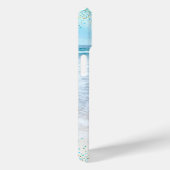 カリフォルニア海ビーチブルー金ゴールドカスタム紙吹雪 Case-Mate iPhoneケース (裏面 / 右)