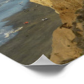 カリフォルニア海岸線風光明媚な旅行風景 ポスター (角)