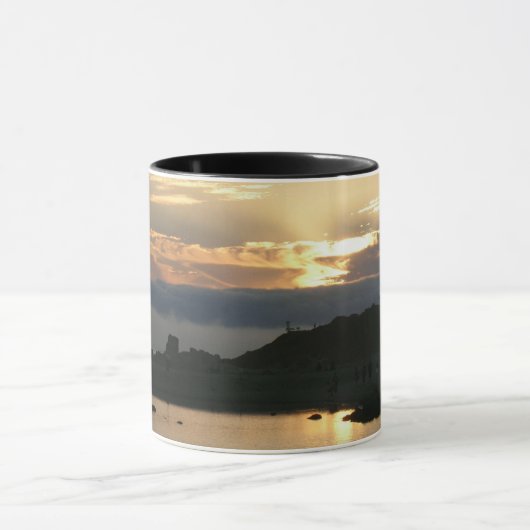 カリフォルニア海岸線- Carmelの日没-マグ マグカップ (中央)