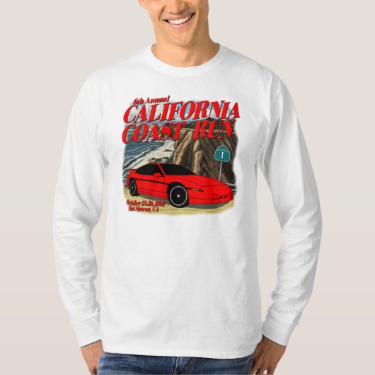 カリフォルニア海岸走られた「08の長袖のワイシャツ Tシャツ (正面)