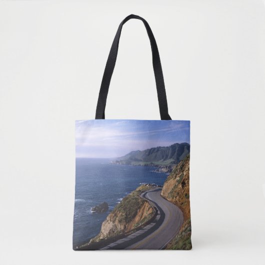 カリフォルニア海岸近くのハイウェイ1 トートバッグ (正面)