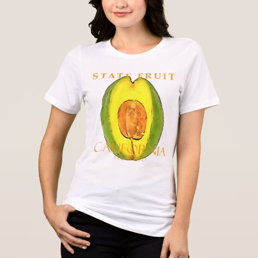 カリフォルニア準州の果物 アボカド トライブレンドTシャツ (正面)