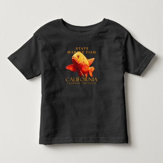 カリフォルニア準州の海水魚 ガラスソラスズメダイ トドラーTシャツ (正面)