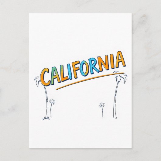 カリフォルニア漫画スタイルはがき ポストカード (正面)