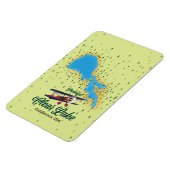 カリフォルニア澄ん湖の米国の地図 マグネット (左側)