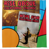 カリフォルニア火災をサポート！ シャワーカーテン (正面)