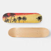 カリフォルニア熱帯ヤシの木の日曜日のスケートボードの芸術 スケートボード (横)