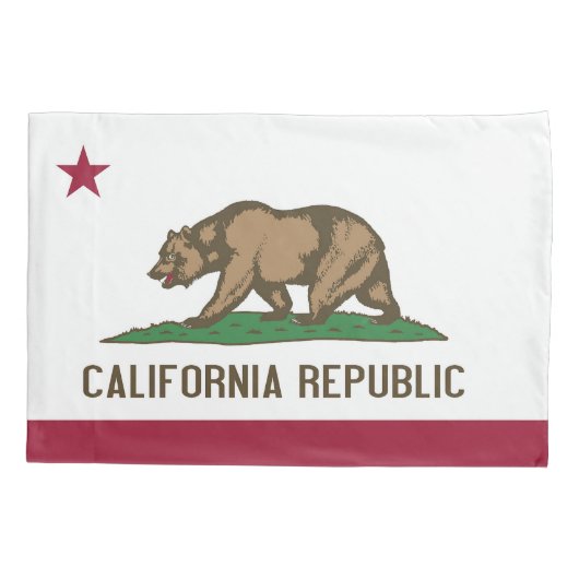 カリフォルニア独身の州の愛国的なピローケース国旗 枕カバー (裏面)