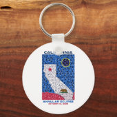 カリフォルニア環日食ラウンドキーチェーン キーホルダー (正面)