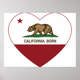 カリフォルニア生まれハート ポスター