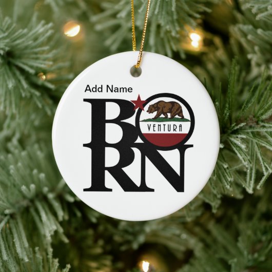 カリフォルニア生まれ州ベンチュラ セラミックオーナメント (ツリー)