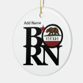 カリフォルニア生まれ州ベンチュラ セラミックオーナメント (左)