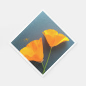 カリフォルニア産のケシが青 スタンダードランチョンナプキン (角)