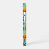 カリフォルニア産のケシと蛾が玉に乗った iPhone 16ケース (左側面)