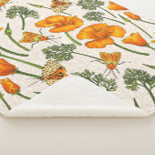 カリフォルニア産のケシと蛾が白い上に2 シェルパブランケット (3/4)