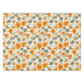 カリフォルニア産のケシと蛾が白い上に2 テーブルクロス (正面(横))