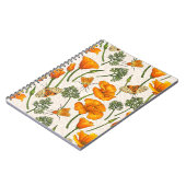 カリフォルニア産のケシと蛾が白い上に2 ノートブック (左側)