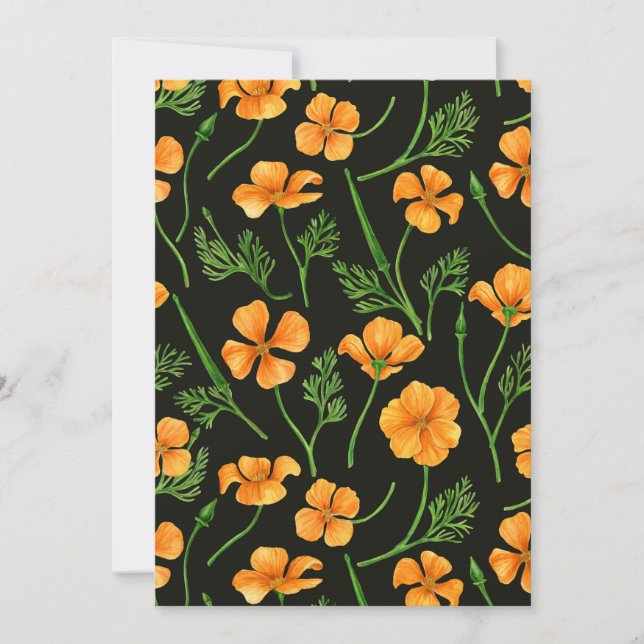 カリフォルニア産のケシ、夏期の花、オレンジ色のウィル (正面)