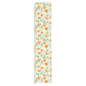 カリフォルニア産のケシ、夏期の花、オレンジ色のウィル ショートテーブルランナー (正面)