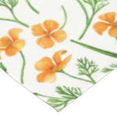 カリフォルニア産のケシ、夏期の花、オレンジ色のウィル テーブルクロス (アングル)