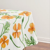 カリフォルニア産のケシ、夏期の花、オレンジ色のウィル テーブルクロス (インサイチュ)
